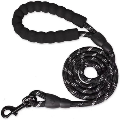 LuxePawe Heavy Duty Reflective Dog Leash 5ft with Padded Handle for Training