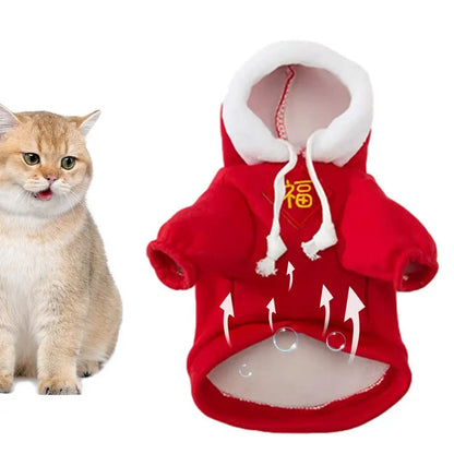 LuxePawe Warm Cat & Dog Winter Sweater Soft Cotton Puppy Coat Hooded