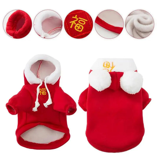 LuxePawe Warm Cat & Dog Winter Sweater Soft Cotton Puppy Coat Hooded