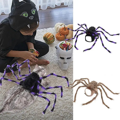 LuxePawe Pet Spider Costume – Funny Halloween Outfit for Cats & Dogs