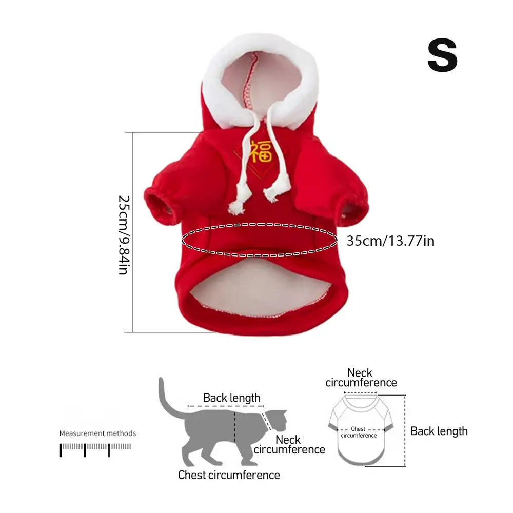 LuxePawe Warm Cat & Dog Winter Sweater Soft Cotton Puppy Coat Hooded