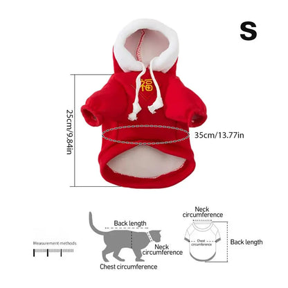 LuxePawe Warm Cat & Dog Winter Sweater Soft Cotton Puppy Coat Hooded