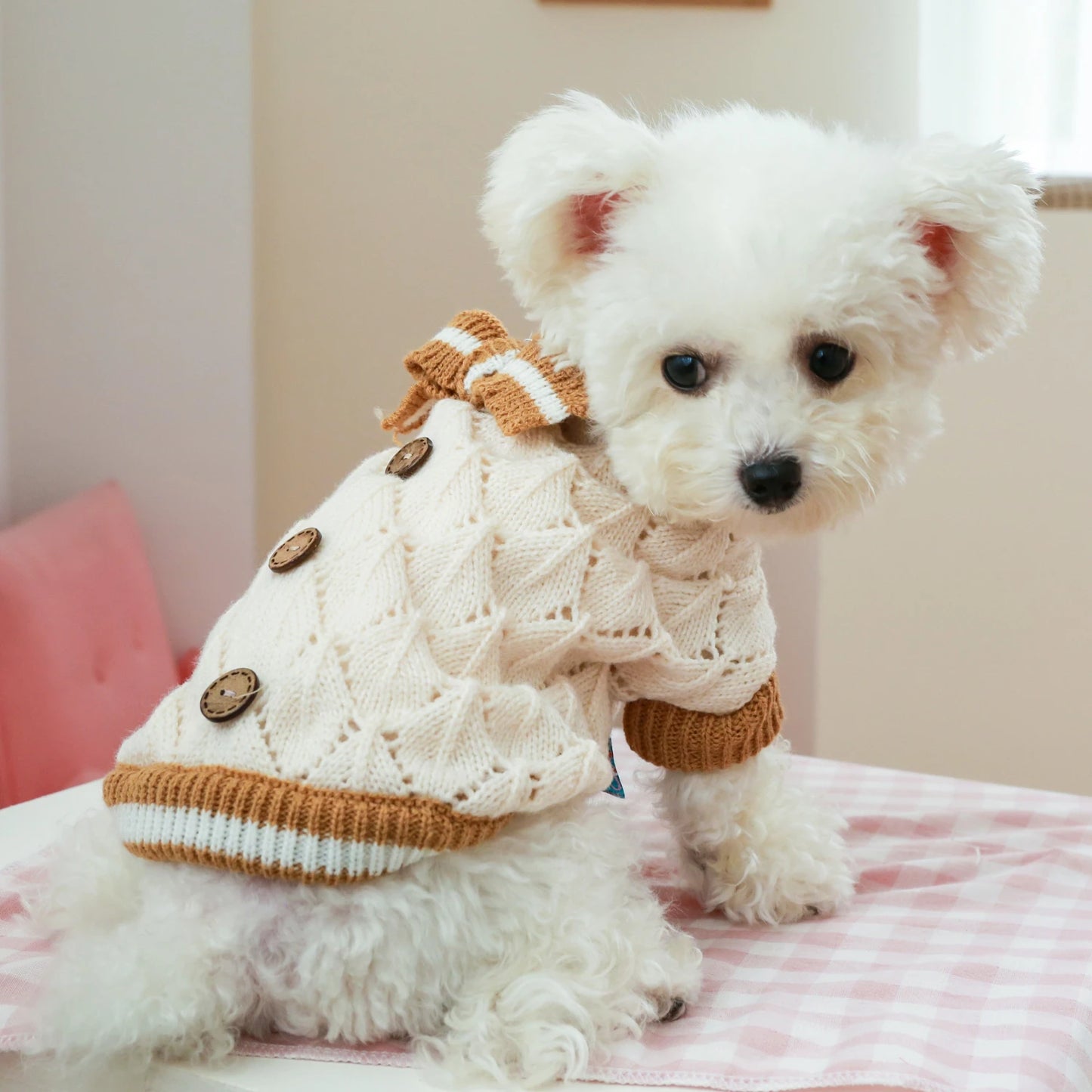 LuxePawe Cute Pet Knitted Sweater, Autumn Winter Dog Warm Clothes