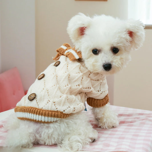 LuxePawe Cute Pet Knitted Sweater, Autumn Winter Dog Warm Clothes