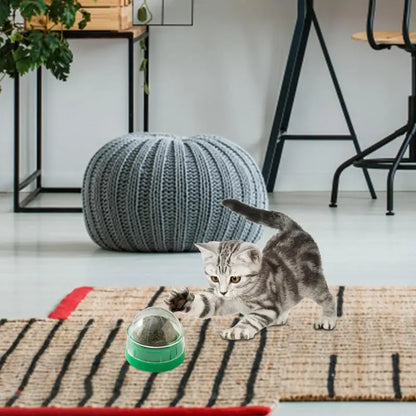 LuxePawe Rotatable Catnip Wall Toy – Edible Roller Ball for Teeth Cleaning