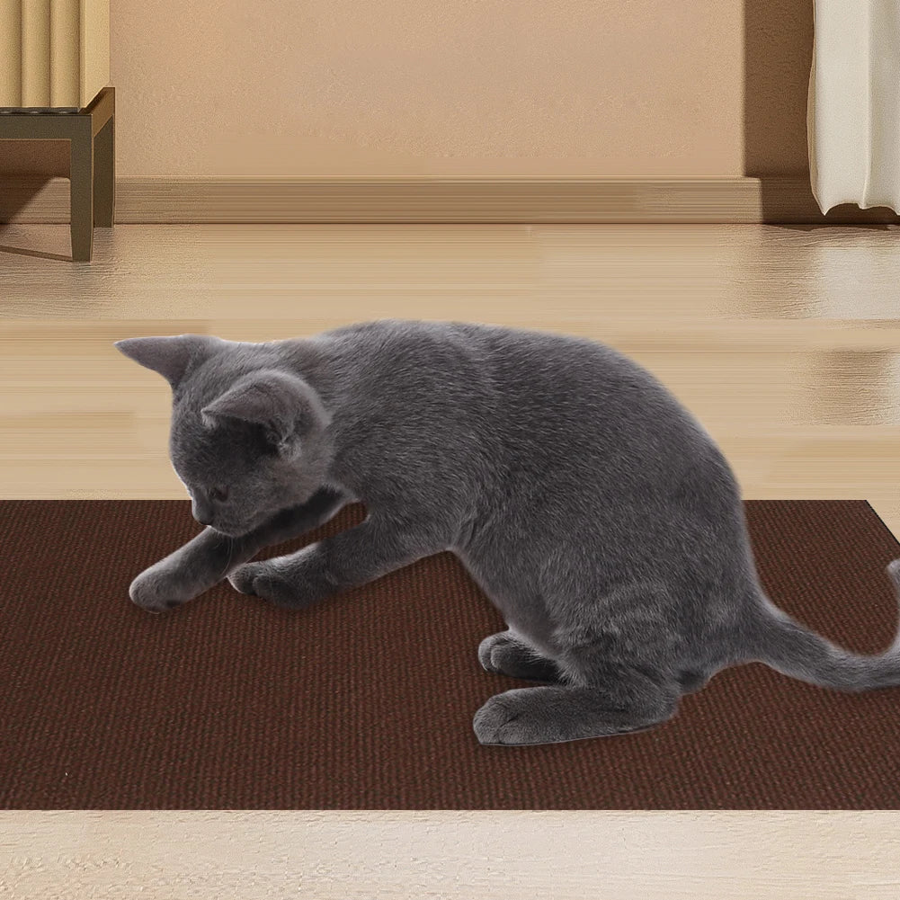 LuxePawe Self-Adhesive Cat Scratcher Mat – Trimmable Pad for Sofa & Wall