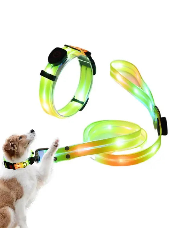 LuxePawe Glowing Dog Collar USB Rechargeable LED Waterproof Puppy Collar