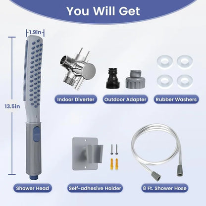 LuxePawe Dog Shower Attachment with Metal Diverter, 3 Spray Modes