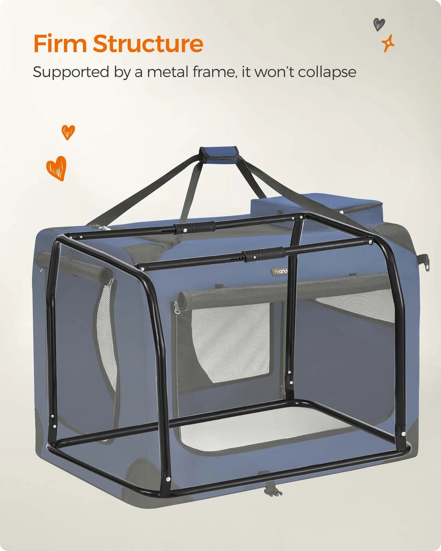 LuxePawe Soft Dog Crate 36in Portable Indoor Outdoor Travel Carrier