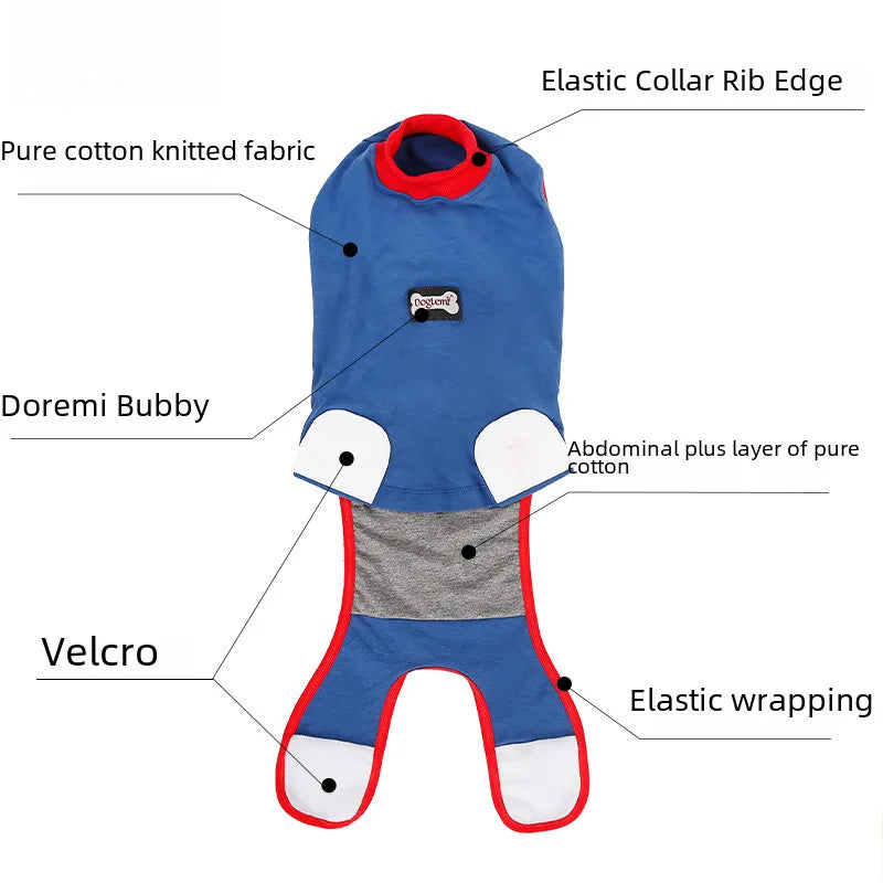 LuxePawe Post-Surgery Dog Clothing Anti-Licking Anti-Scratch Soft Cotton