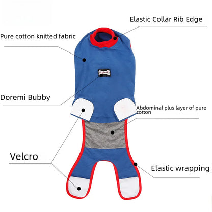 LuxePawe Post-Surgery Dog Clothing Anti-Licking Anti-Scratch Soft Cotton