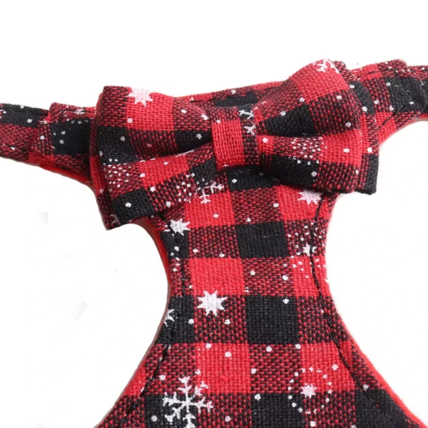 LuxePawe Christmas Suede Dog Harness Set with Matching Pet Leash