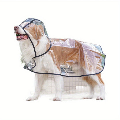 LuxePawe Transparent Raincoat for Large Dogs Golden Retriever & Border Collie