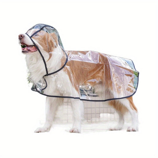 LuxePawe Transparent Raincoat for Large Dogs Golden Retriever & Border Collie