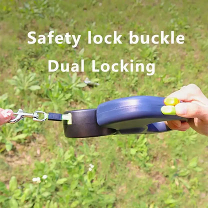 LuxePawe Retractable Double-Ended Dog Leash 3m LED Light & Waste Bag