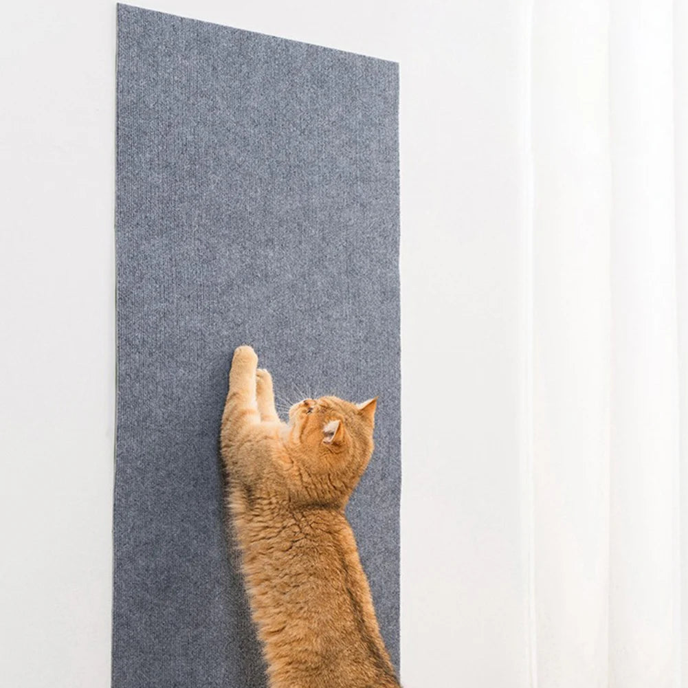 LuxePawe Self-Adhesive Cat Scratcher Mat – Trimmable Pad for Sofa & Wall