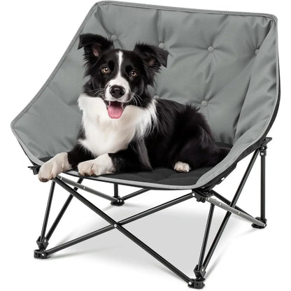 LuxePawe Folding Dog Cot Chair Portable Raised Bed for Medium Dogs