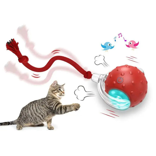 LuxePawe Automatic Smart Cat Ball Toy – USB Rechargeable with 3 Play Modes