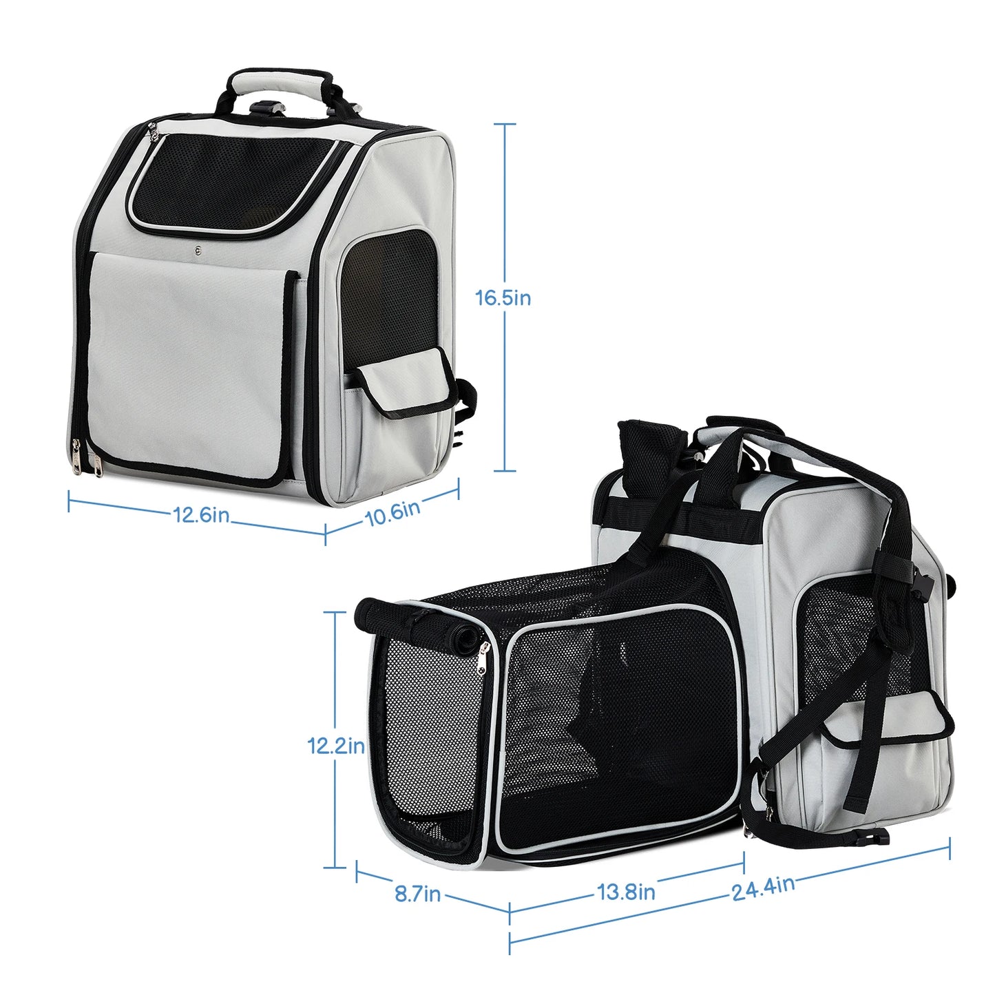 LuxePawe Multi-Functional Pet Travel Backpack Lightweight with Mesh Vent