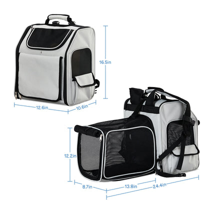LuxePawe Multi-Functional Pet Travel Backpack Lightweight with Mesh Vent
