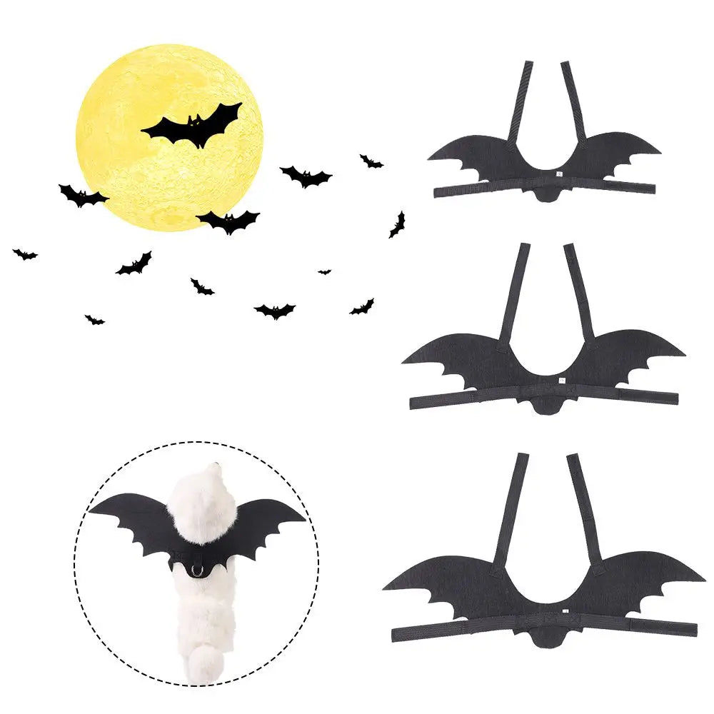 LuxePawe Pet Bat Wings Costume – Funny Halloween Outfit for Cats & Dogs