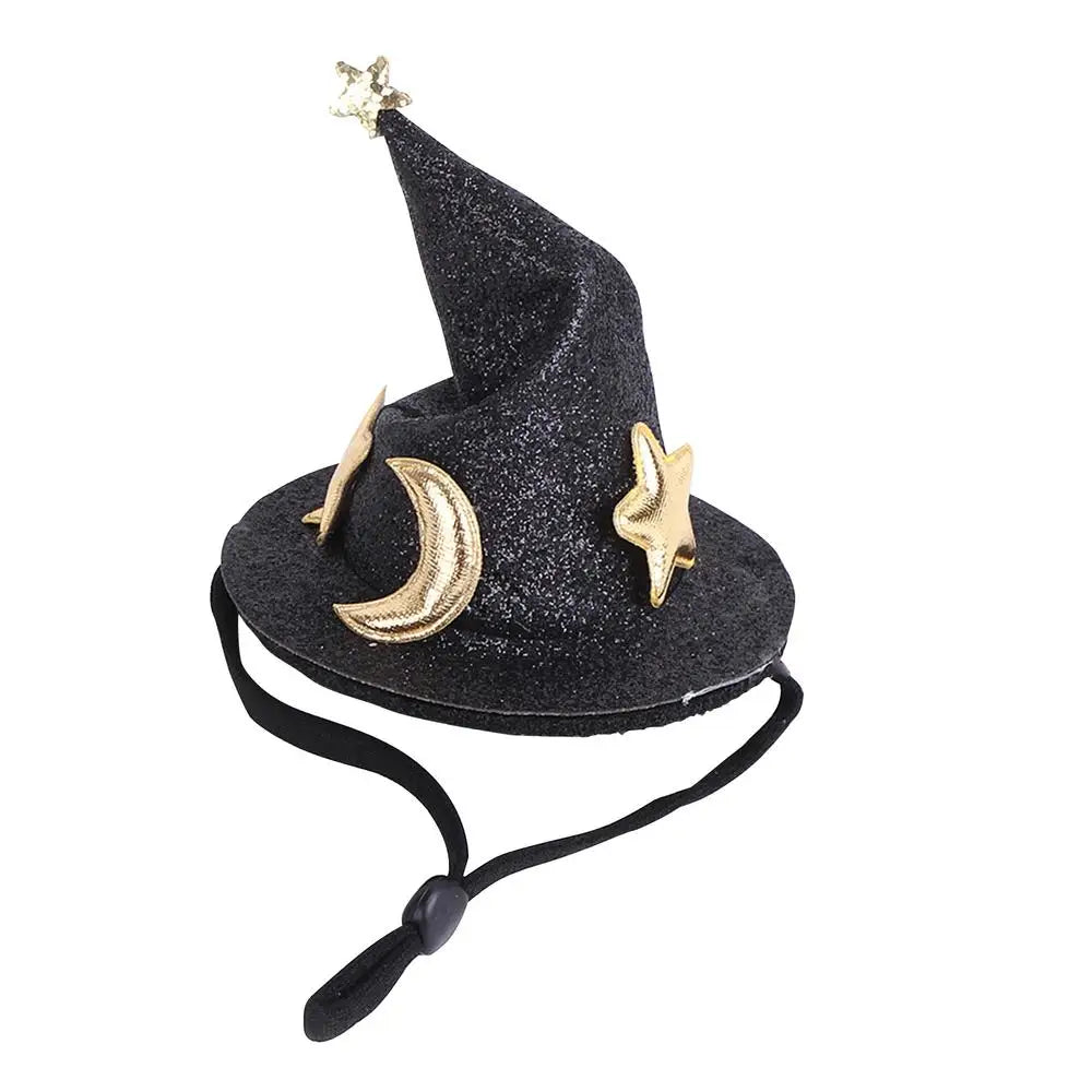 LuxePawe Mini Witch Hat – Adjustable Halloween Pet Headgear for Small Animals