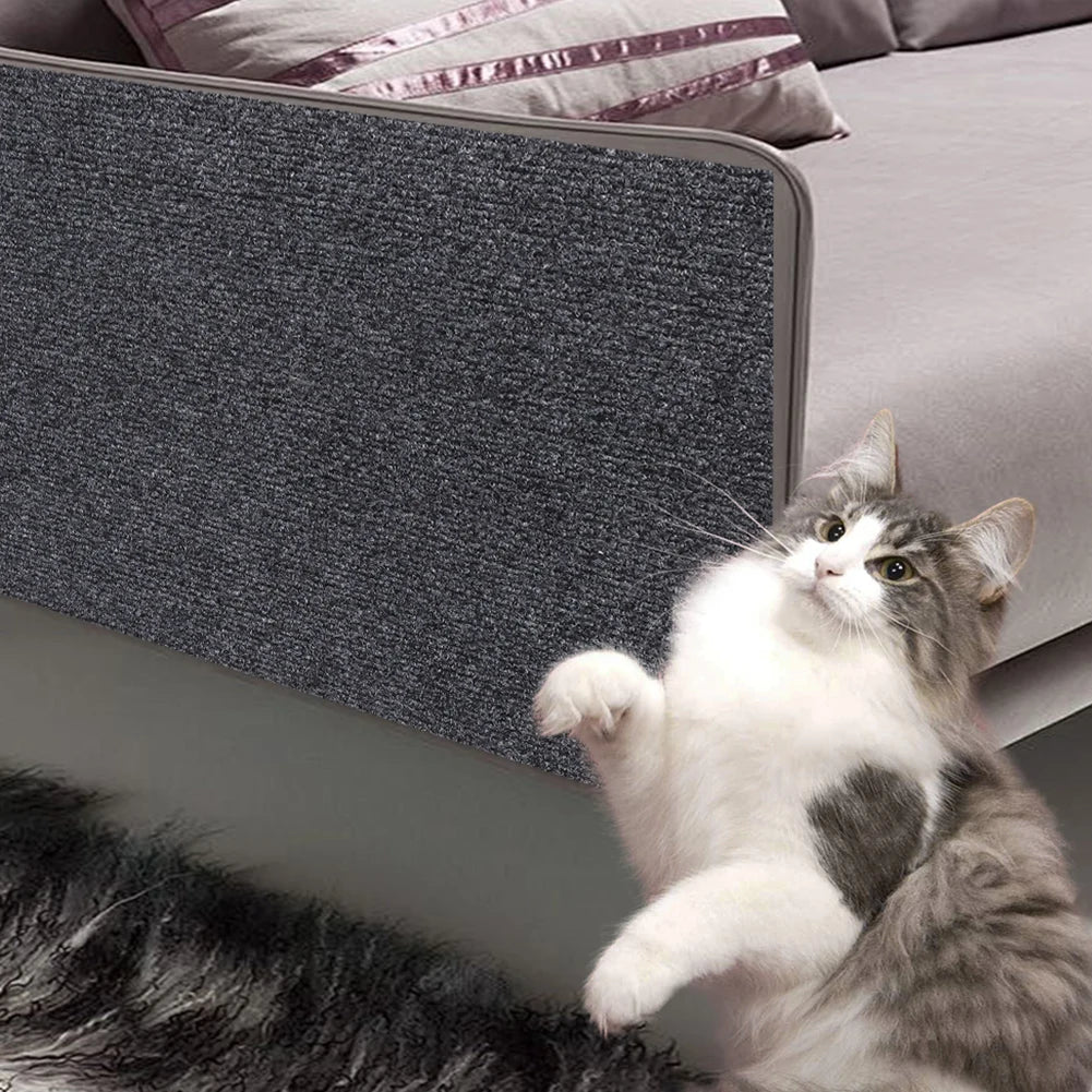 LuxePawe Self-Adhesive Cat Scratcher Mat – Trimmable Pad for Sofa & Wall