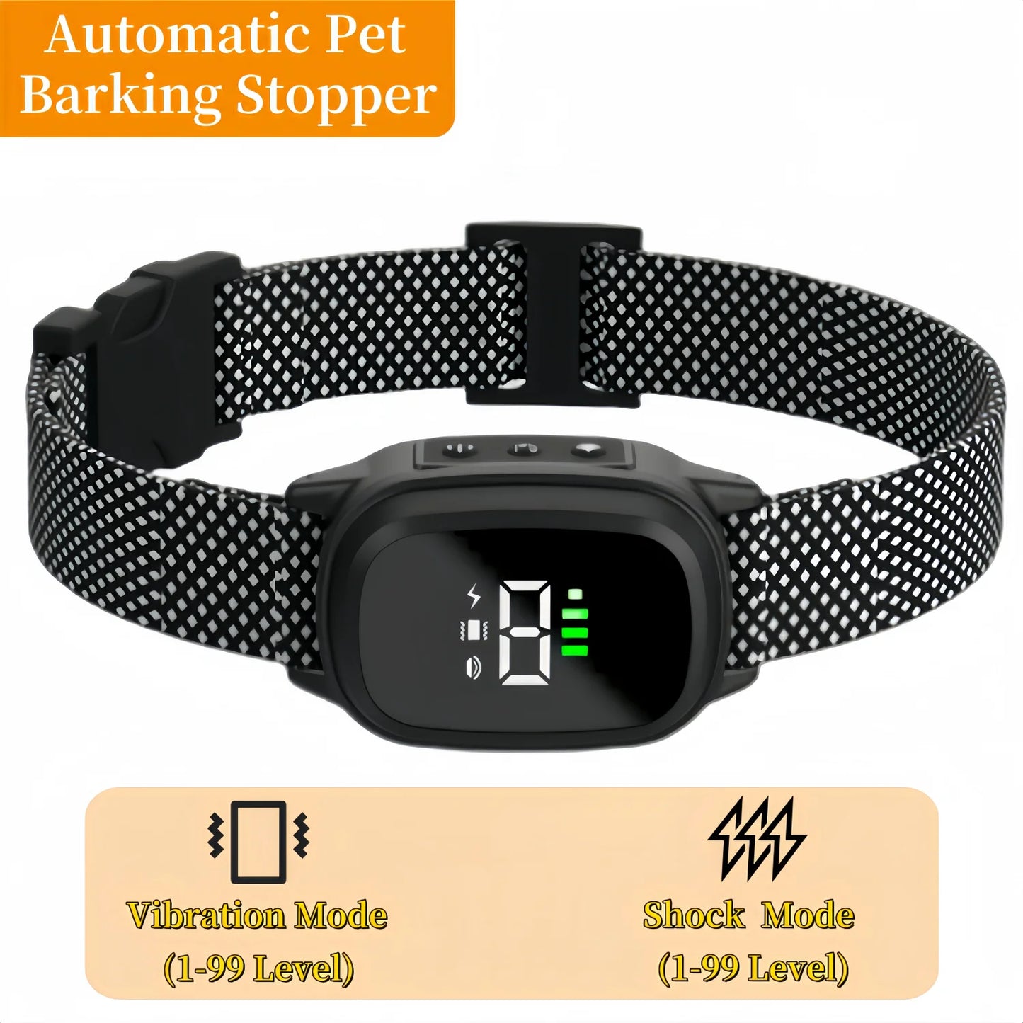 LuxePawe Waterproof Bark Collar | Rechargeable Anti-Bark Trainer for Dogs