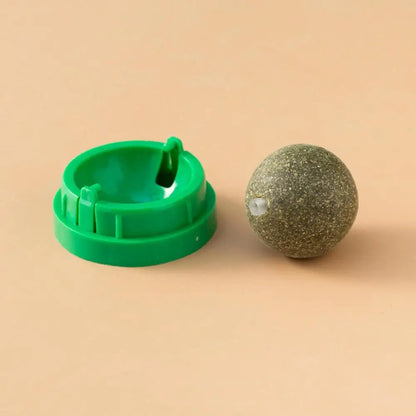 LuxePawe Rotatable Catnip Wall Toy – Edible Roller Ball for Teeth Cleaning