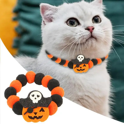 LuxePawe Adjustable Halloween Pet Collar – Stylish for Dogs & Cats