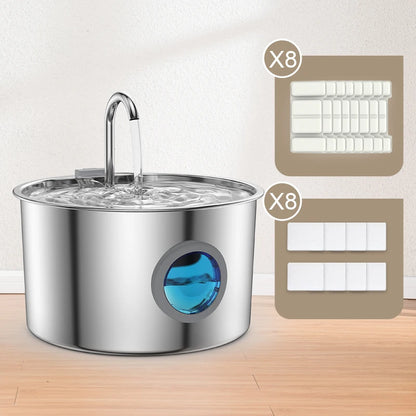 LuxePawe Automatic Pet Water Fountain Stainless Steel for Cats & Dogs