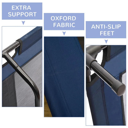 LuxePawe Blue Elevated Dog Bed Summer Cooling Cot for Pets 36x30