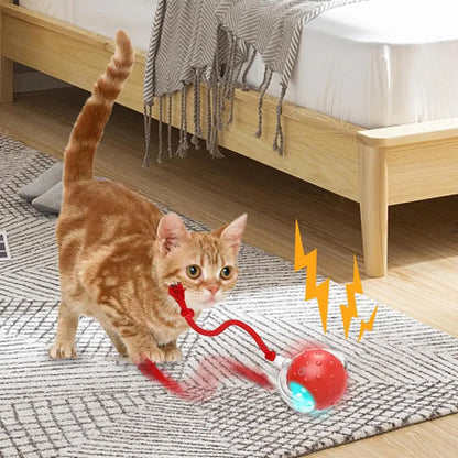 LuxePawe Automatic Smart Cat Ball Toy – USB Rechargeable with 3 Play Modes