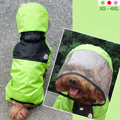 LuxePawe Transparent Hooded Dog Raincoat Waterproof Jacket for Dogs & Cats