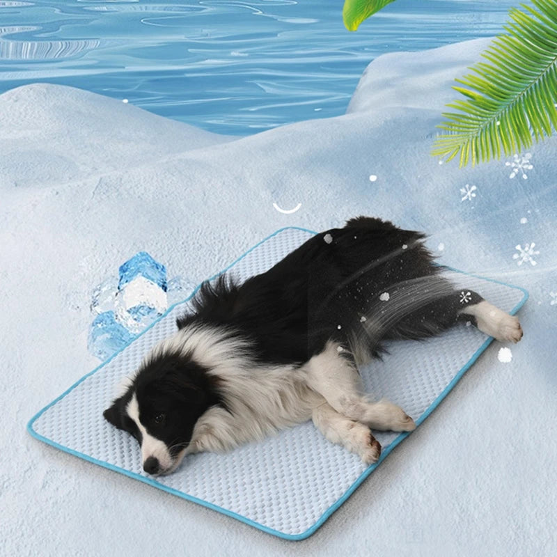 LuxePawe Dog Cooling Mat Summer Pet Ice Silk Sleeping Pad Breathable