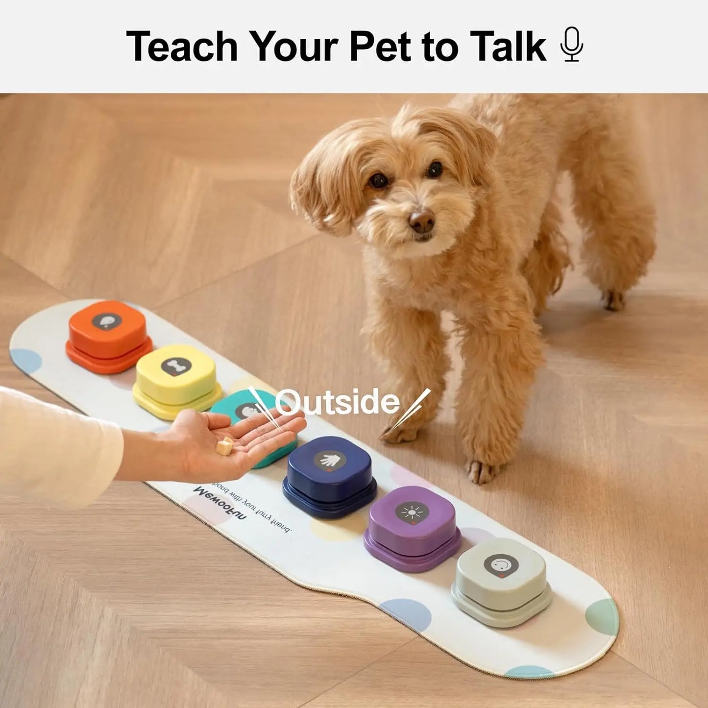 LuxePawe Dog Talking Buttons with Mat Voice Recording Pet Trainer