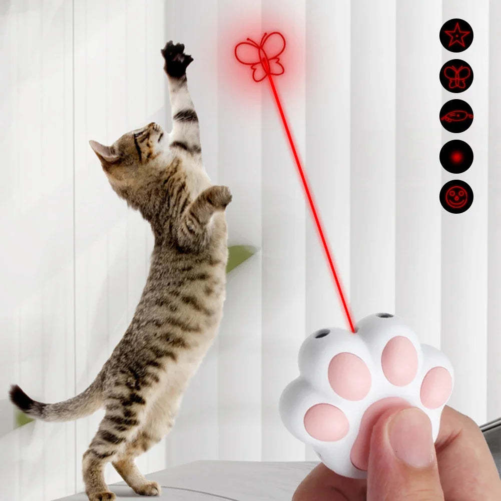 LuxePawe Rechargeable LED Laser Cat Toy – Interactive Pattern Pointer & Trainer