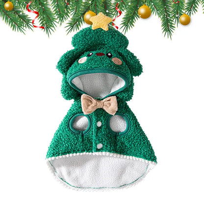 LuxePawe Cozy Holiday Pet Cape Cartoon Hat Christmas Outfit for Cats & Puppies