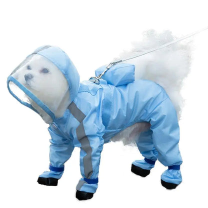 LuxePawe Pet Dog Blue Raincoat Waterproof Outdoor Fashion Coat