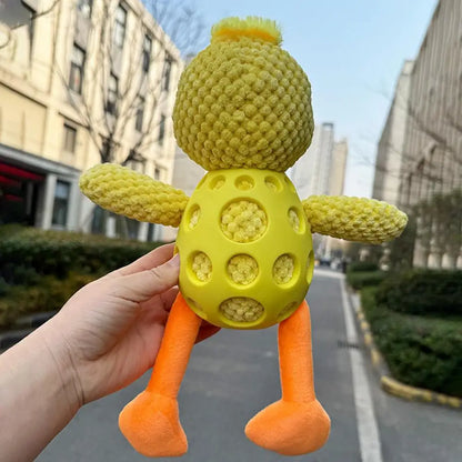 LuxePawe Squeaky Plush Chick Dog Toy Interactive Chew Toy for Dogs