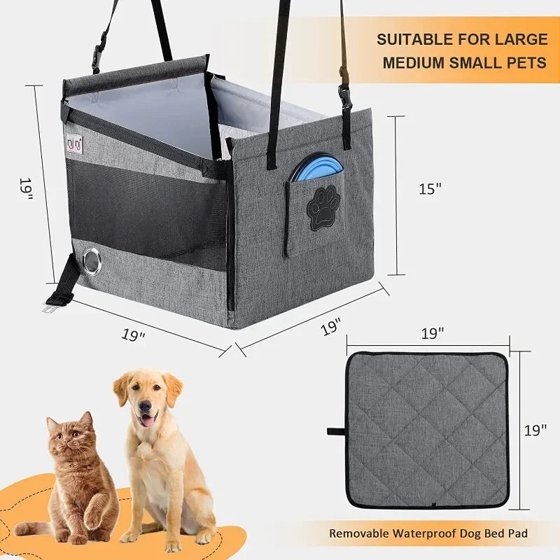 LuxePawe Outdoor Car Pet Carrier Waterproof Mesh Travel Basket for Dogs