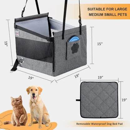 LuxePawe Outdoor Car Pet Carrier Waterproof Mesh Travel Basket for Dogs