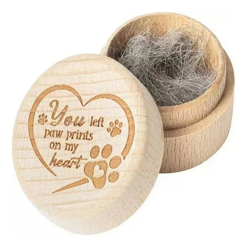 LuxePawe Durable Pet Hair & Ashes Keepsake Box for Dog & Cat Memorial