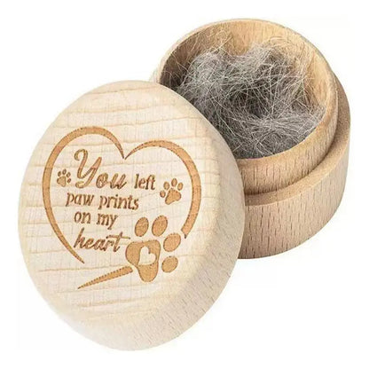 LuxePawe Durable Pet Hair & Ashes Keepsake Box for Dog & Cat Memorial