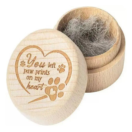 LuxePawe Durable Pet Hair & Ashes Keepsake Box for Dog & Cat Memorial