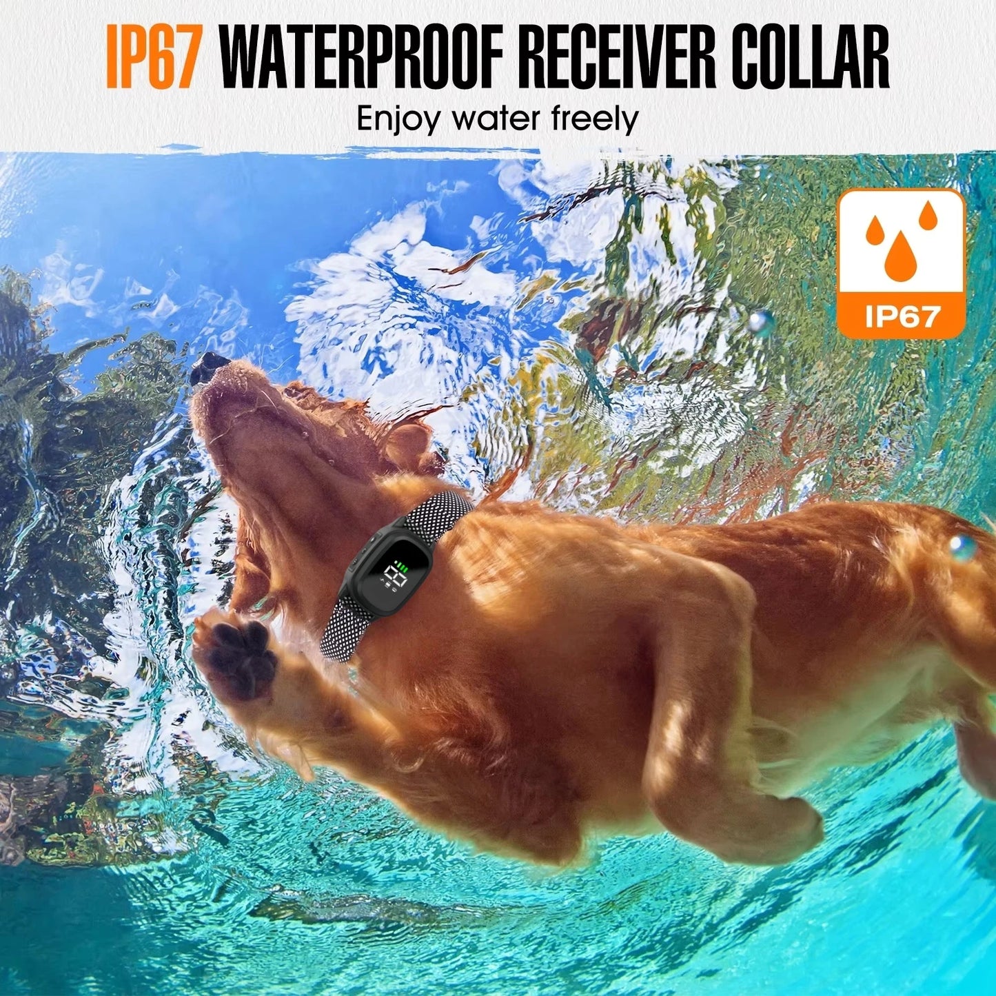 LuxePawe Waterproof Bark Collar | Rechargeable Anti-Bark Trainer for Dogs