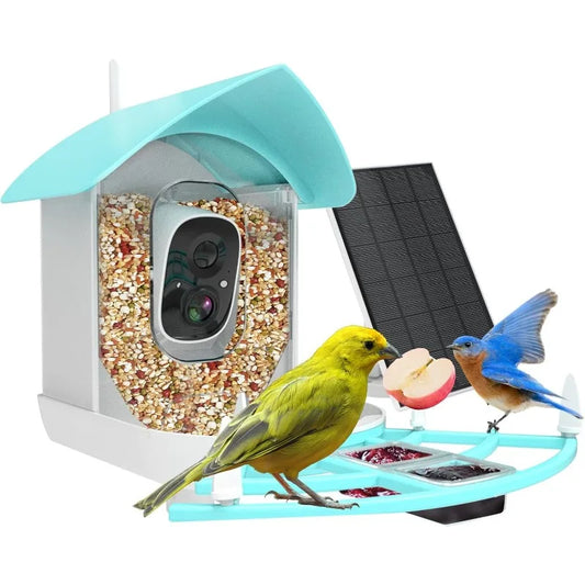 LuxePawe AI Bird Identifier Solar WiFi 1080P Camera for Backyard Watching