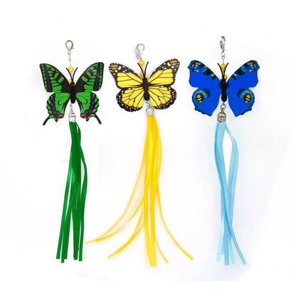 LuxePawe Retractable Feather Teaser Wand – Interactive Cat Toy with Bell Refill