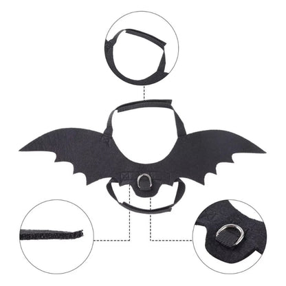 LuxePawe Pet Bat Wings Costume – Funny Halloween Outfit for Cats & Dogs