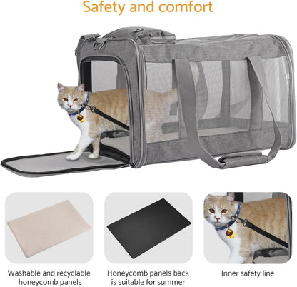 LuxePawe Airline-Approved Soft Pet Carrier for Cats & Dogs Travel Bag